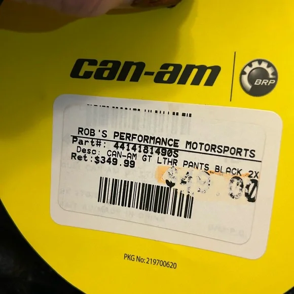 New Can-am performance Black Leather Motorcycle Pants - Picture 10 of 10